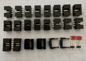 Bauteile für die Bestückung der Platine "PushButtonRGB 301"
