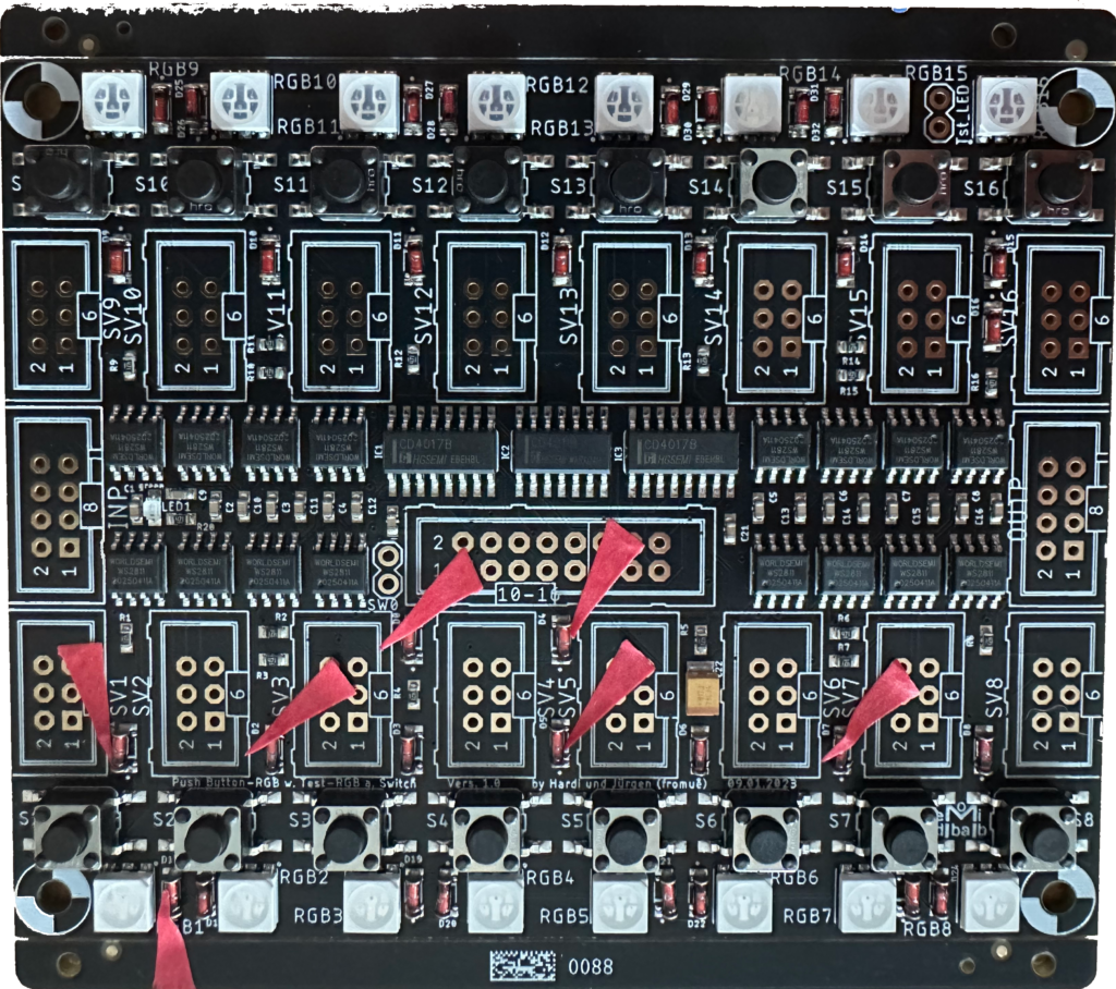 Push-Button-RGB mit Test-RGB und Tastern (301) B-Ware